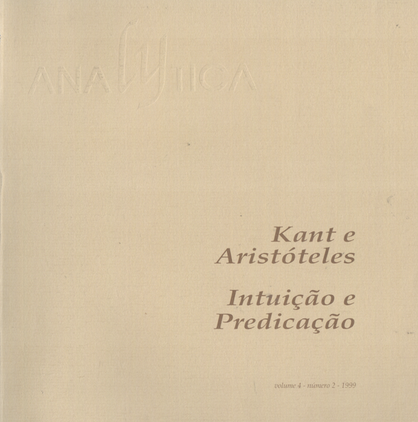 					Visualizar v. 4 n. 2 (1999): Kant e Aristóteles â€¢ Intuição e Predicação
				