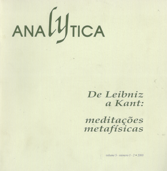 					Visualizar v. 5 n. 1-2 (2000): De Leibniz a Kant: meditações metafísicas
				