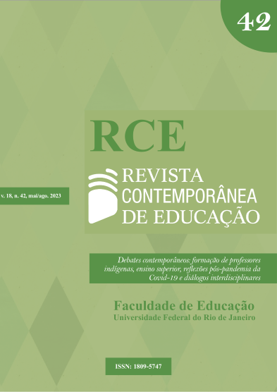 					Visualizar v. 18 n. 42 (2023): Debates contemporâneos: formação de professores indígenas, ensino superior, reflexões pós-pandemia da Covid-19 e diálogos interdisciplinares
				
