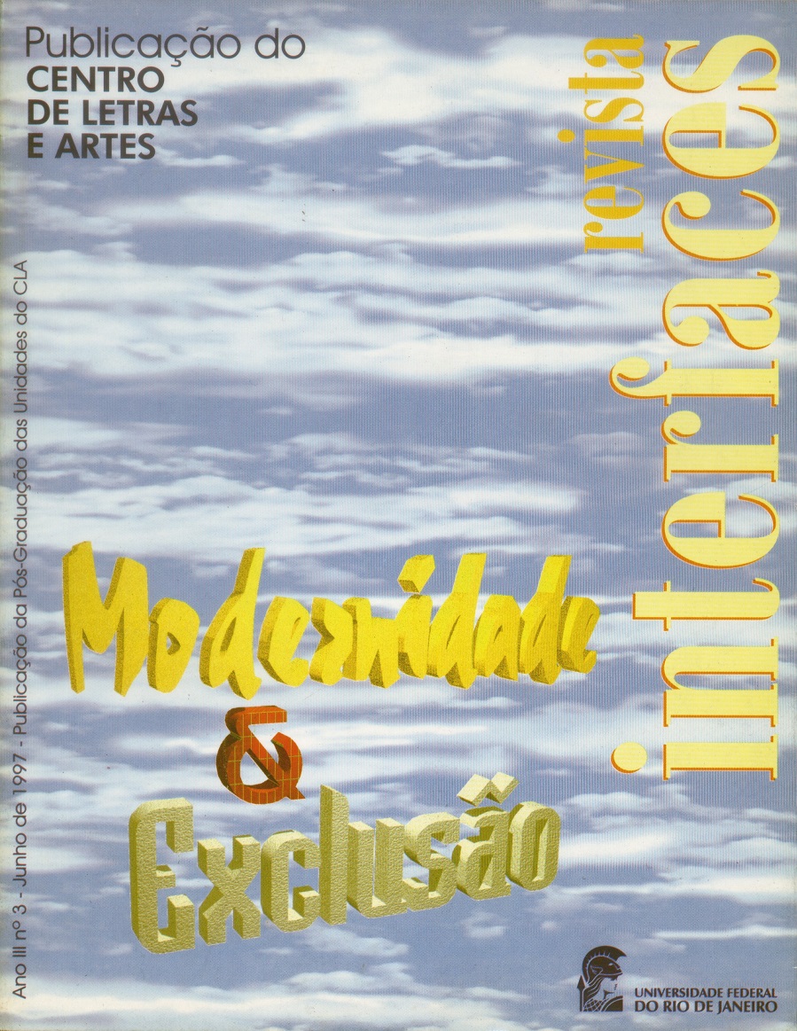 					Visualizar v. 3 (1997): Modernidade e Exclusão
				