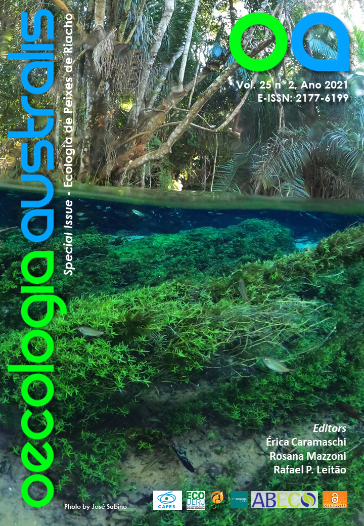 					View Vol. 25 No. 2 (2021): Special Issue - Ecologia de Peixes de Riacho
				
