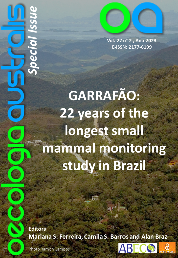 					View Vol. 27 No. 2 (2023): Special Issue - Garrafão: 22 Years of the Longest Small Mammal Monitoring Study in Brazil
				